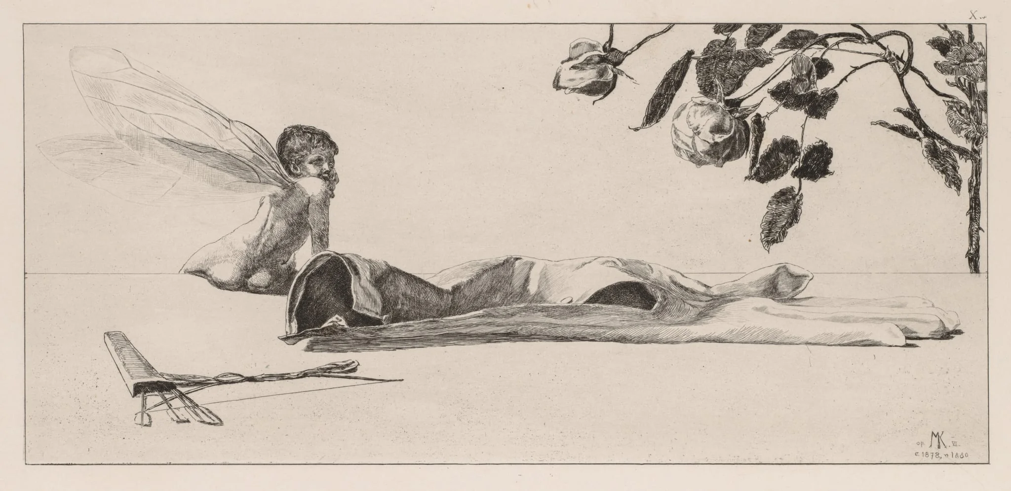 A Glove:  Amor, by Max Klinger, 1880