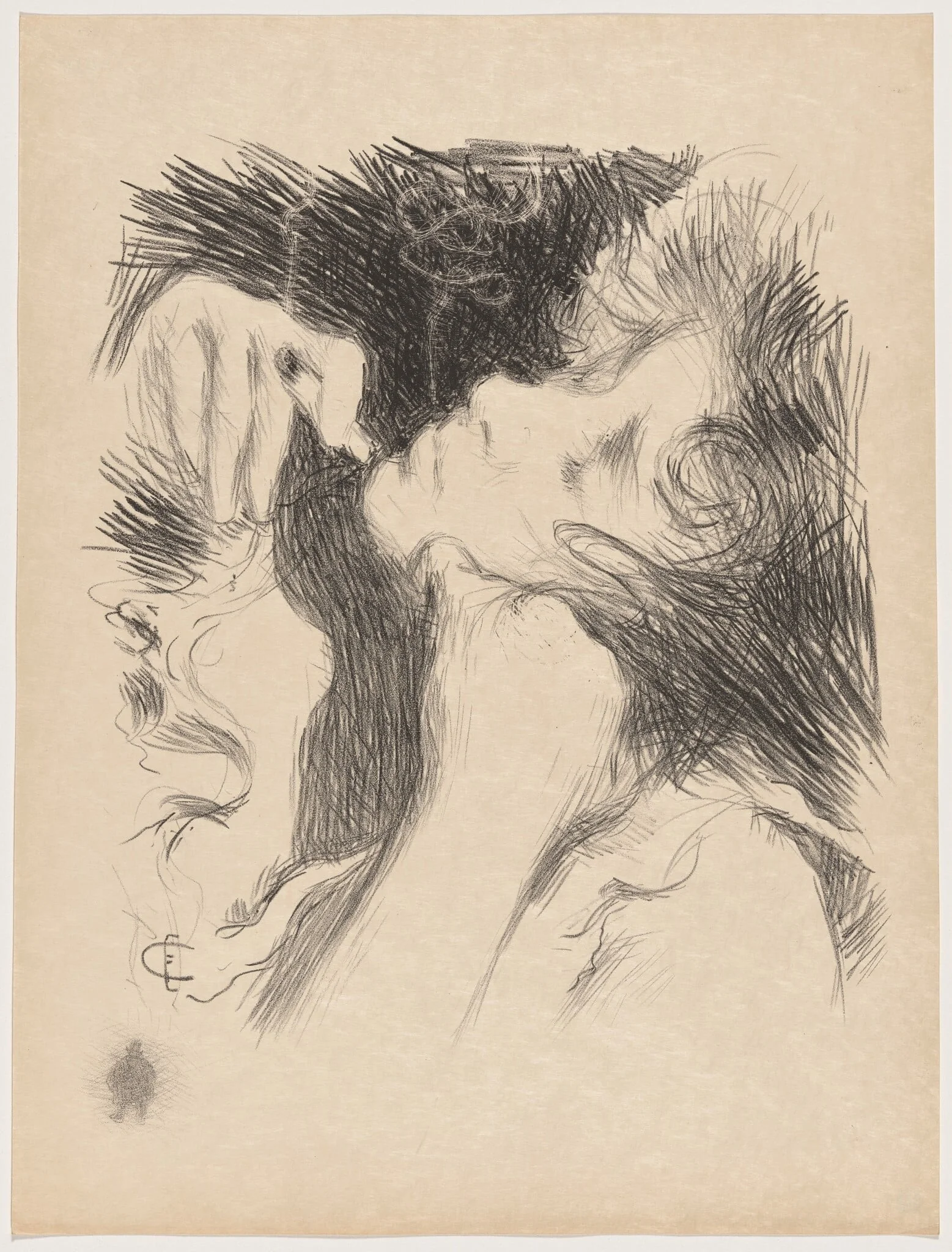 Intimité (Privacy), by Paul Edouard Crébassa, ink, 1895