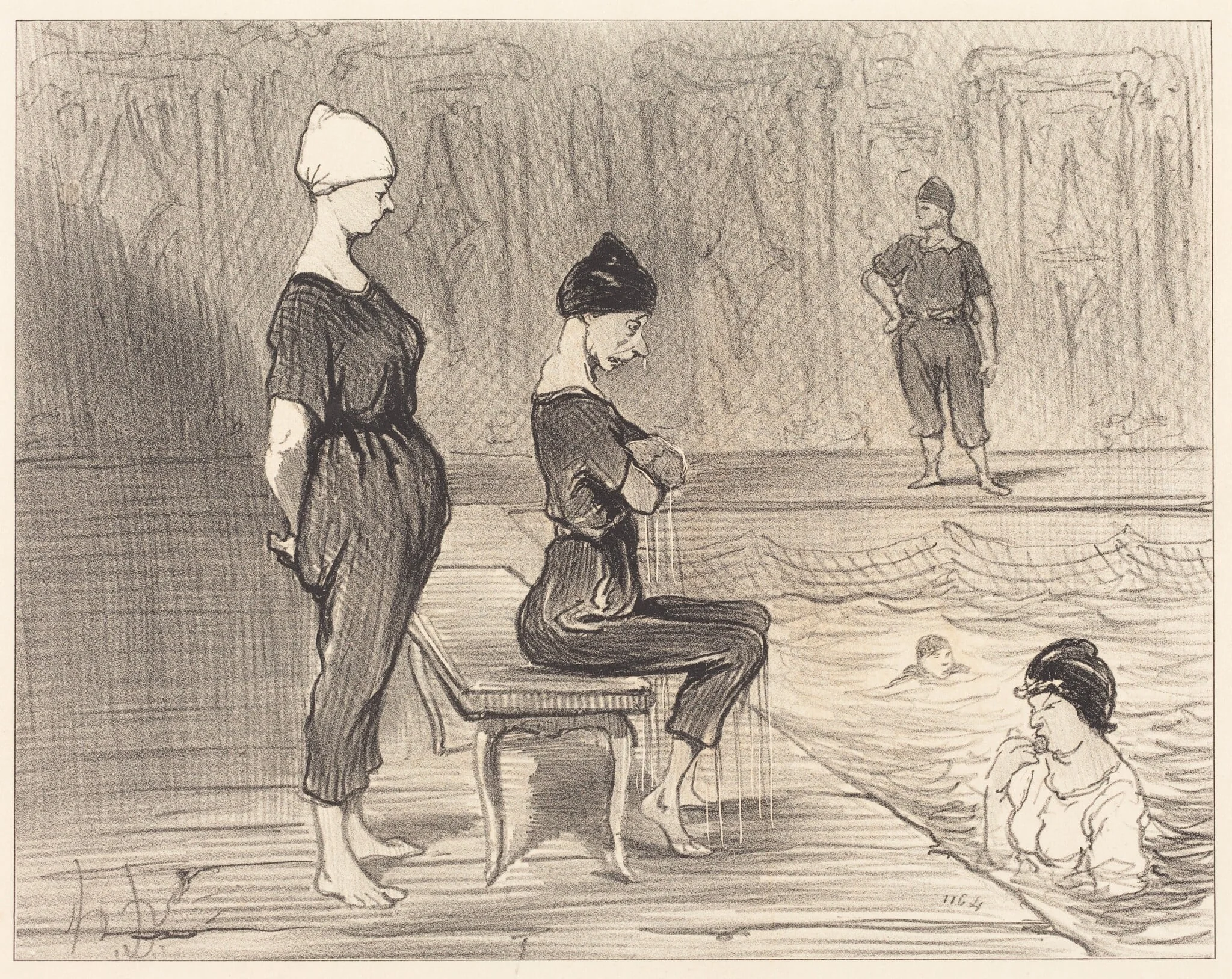 Fesant toutes partie de la plus belle moitié..., by Honoré Daumier, ink, 1847