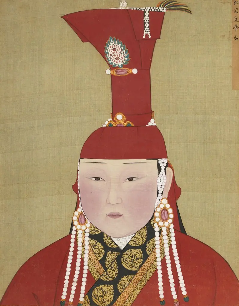 元代后半身像册-仁宗皇帝后