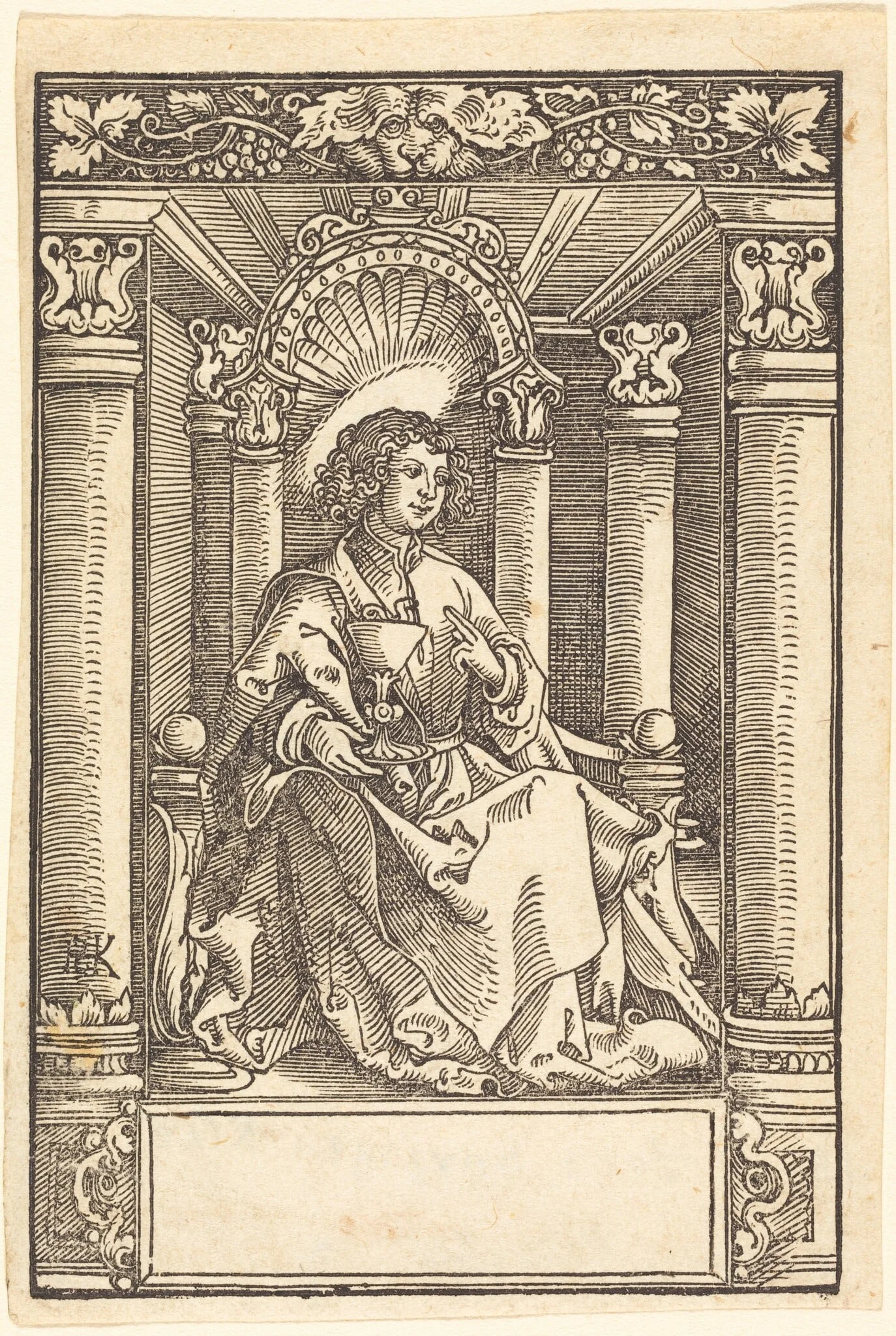 Saint John, by Hans Springinklee, ink, 1518