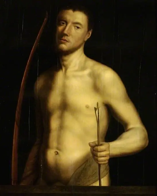 Portrait of a man as St. Sebastian