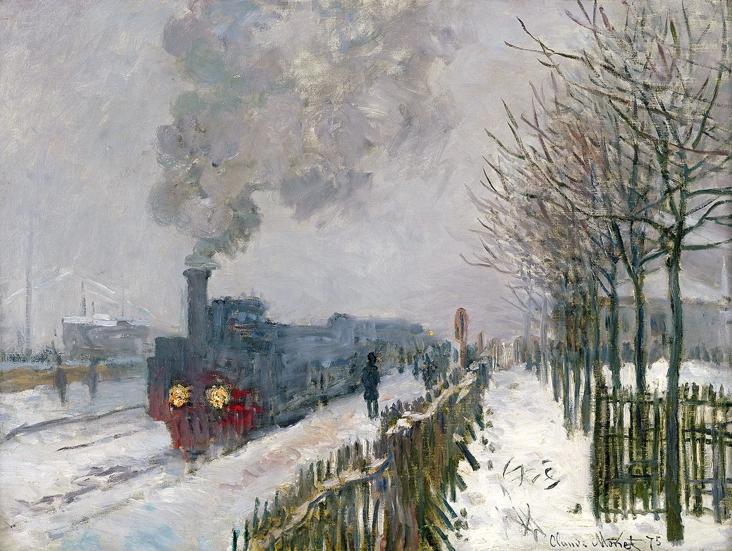Train in the Snow, by Claude Monet, oil, 1875