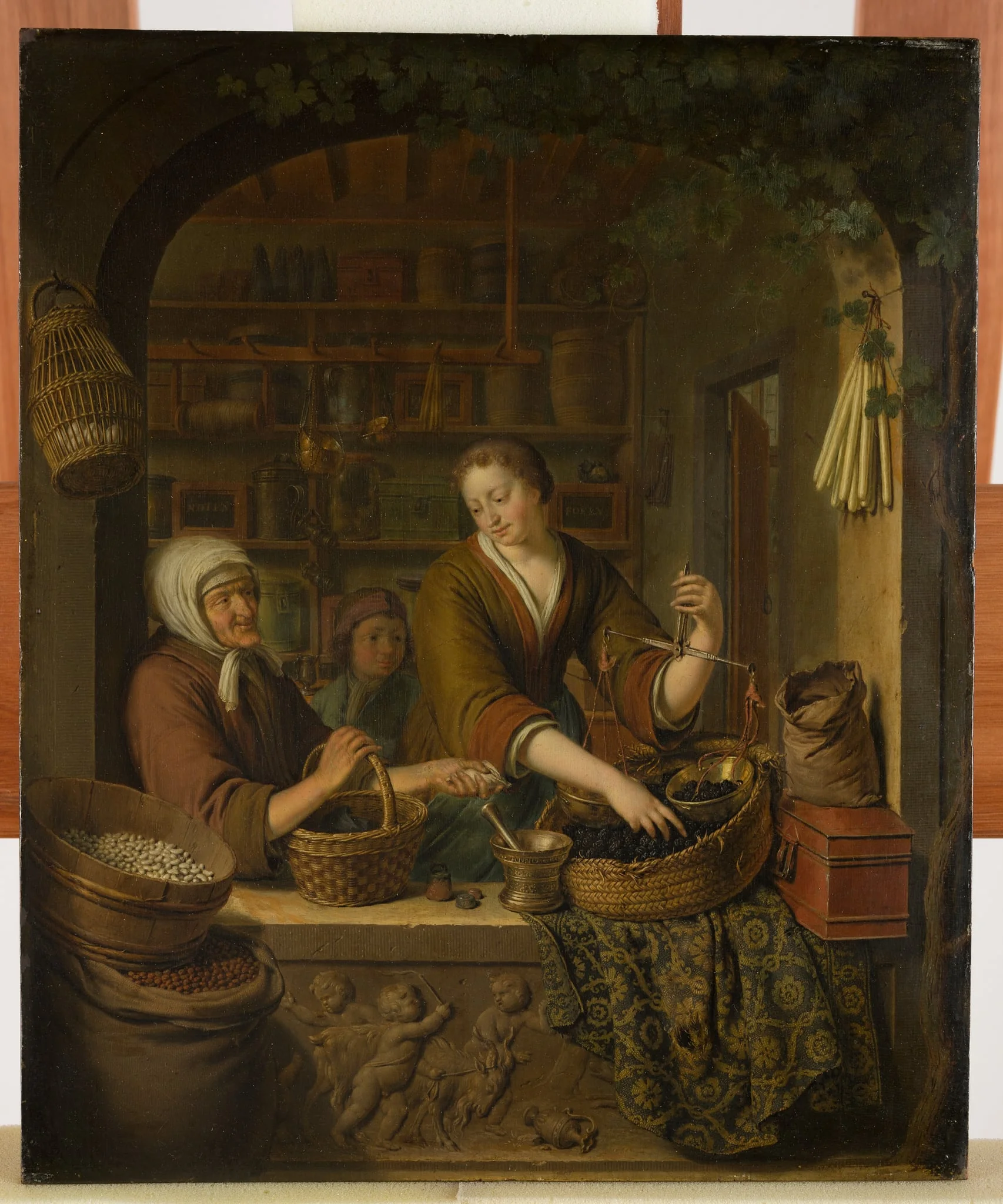 Blick in einen Laden, by Unknown, 1720