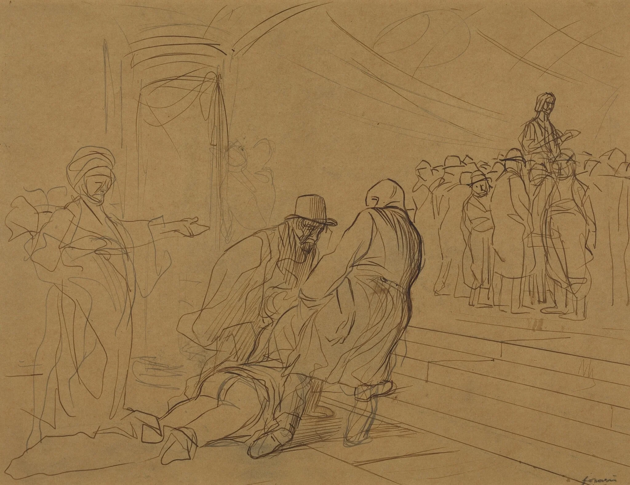 The Adulteress, by Jean-Louis Forain, ink, 1910