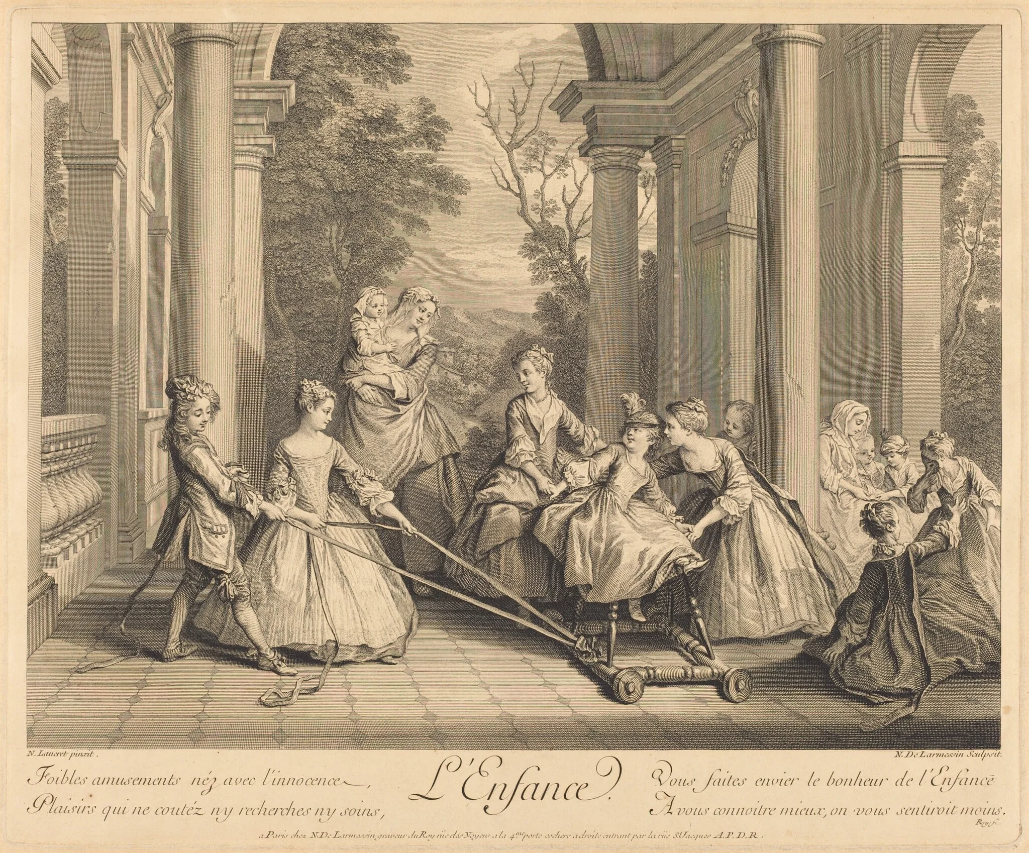 L'enfance, by Nicolas de Larmessin IV, ink, 1735