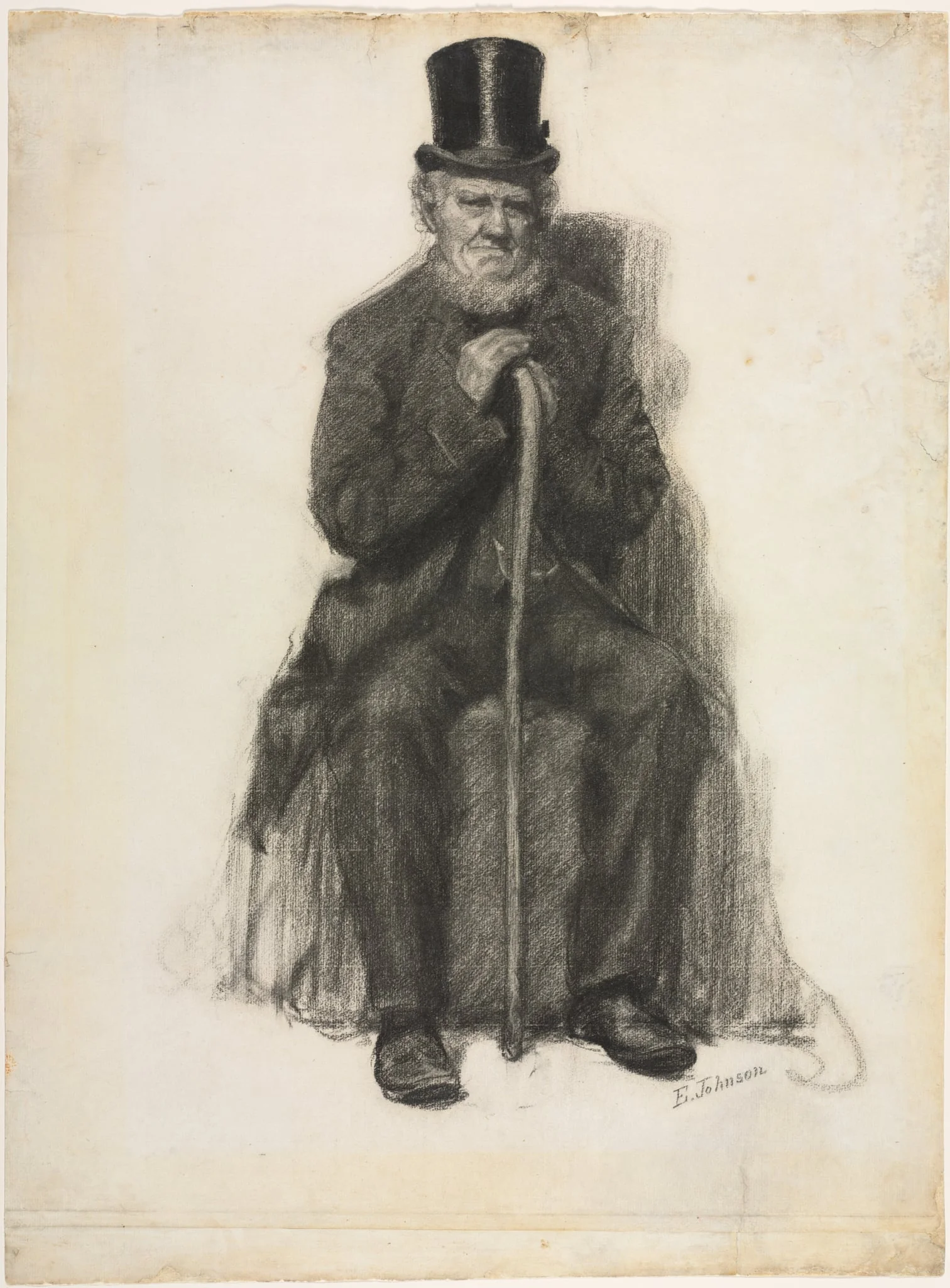 Study of an Old Man, by Unknown, 1886