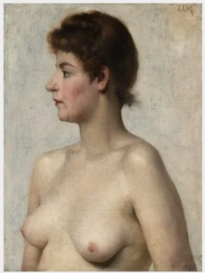 Head and Shoulders of a Girl, by Joseph O'Reilly, oil, 1873