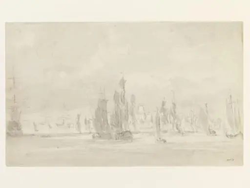 Shipping under a cloudy sky in the Thames