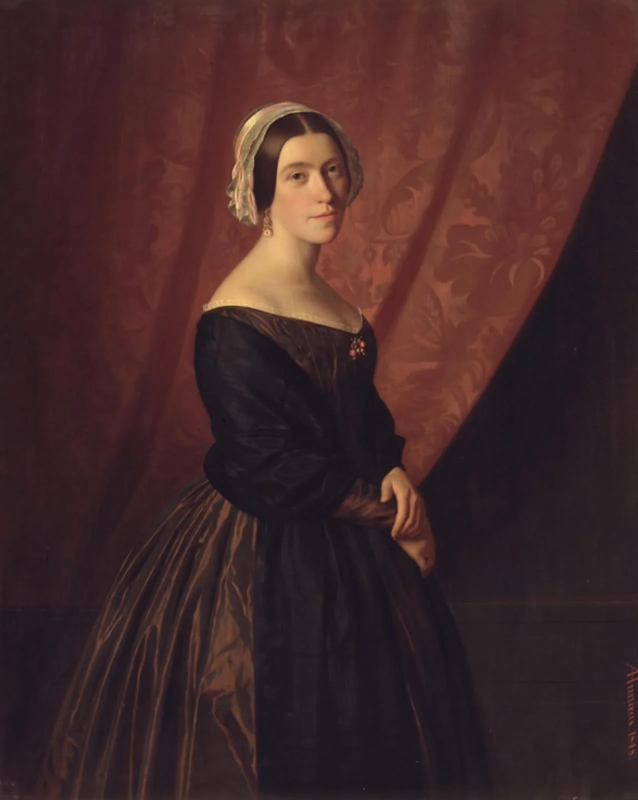 Thora Hunæus, f. Garbrecht, kunstnerens hustru, by Unknown, 1848