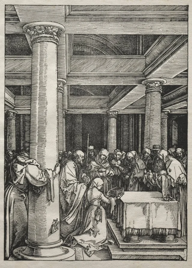 Life of the Virgin:  Presentation of Jesus in the Temple, by Albrecht Dürer, 1504