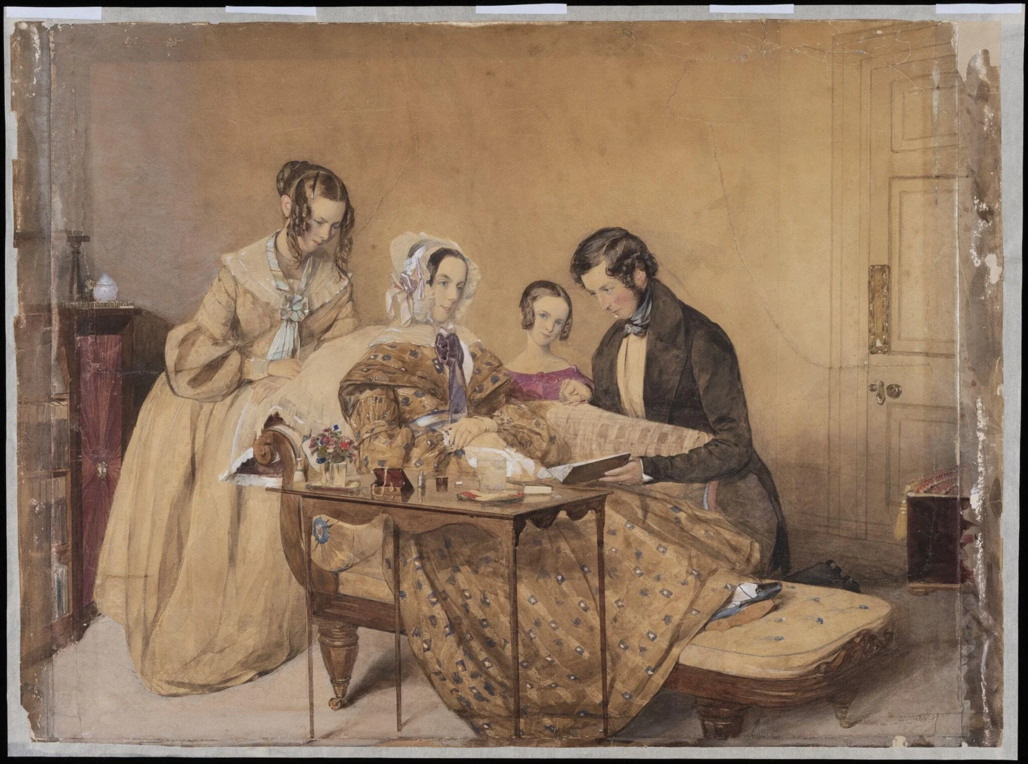 Portrait of the Maurice Family in Lloran House, High Street Marlborough, Wiltshire