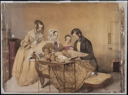 Portrait of the Maurice Family in Lloran House, High Street Marlborough, Wiltshire