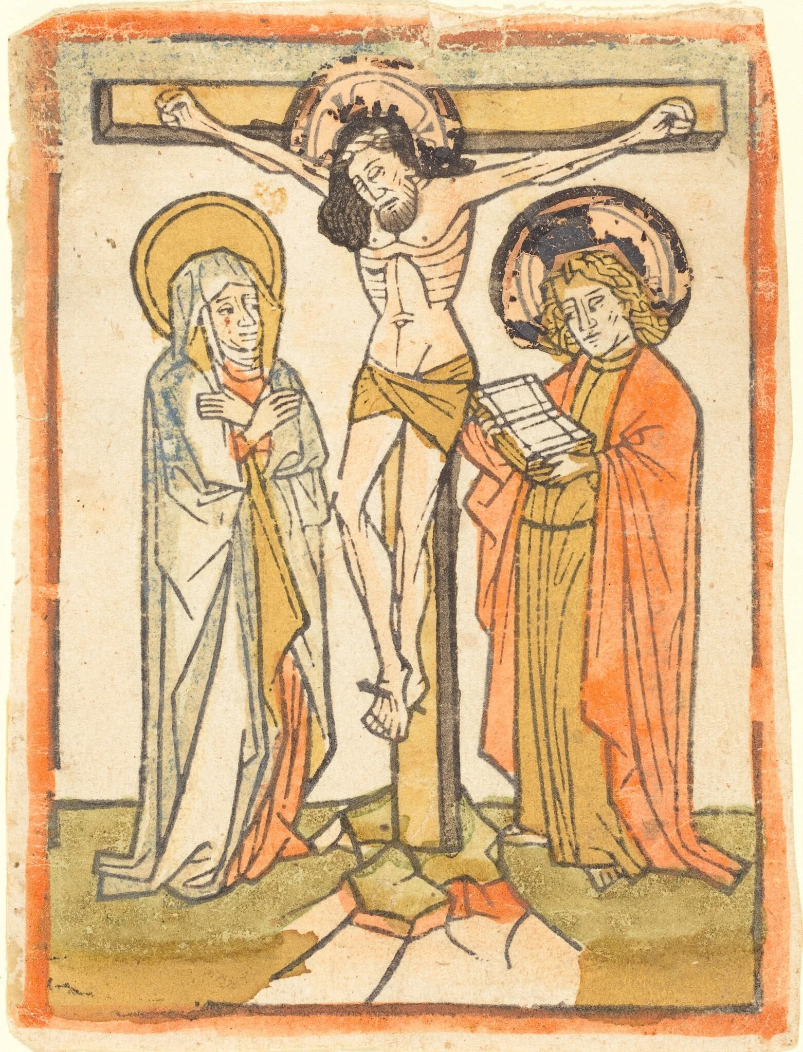 Christ on the Cross, by German 15th Century, ink, 1460