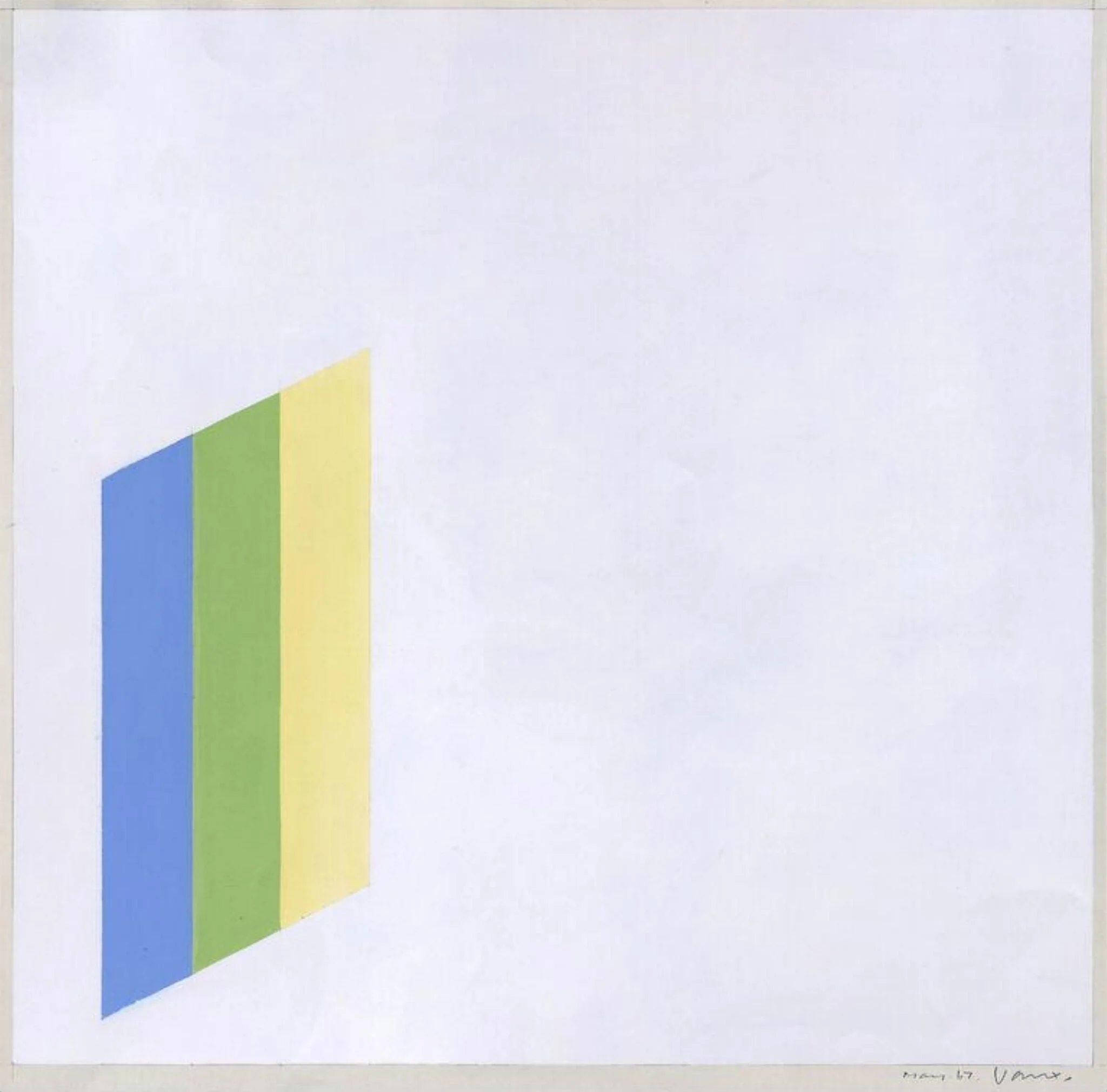 Abstract Composition, by Marc Vaux, watercolor, 1967