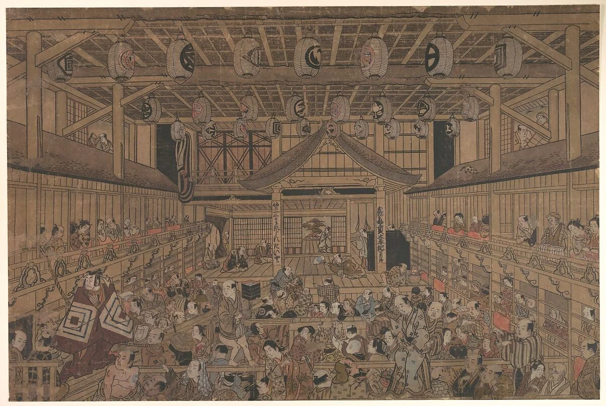 Untitled, by Torii Kiyotada, ink, 1738