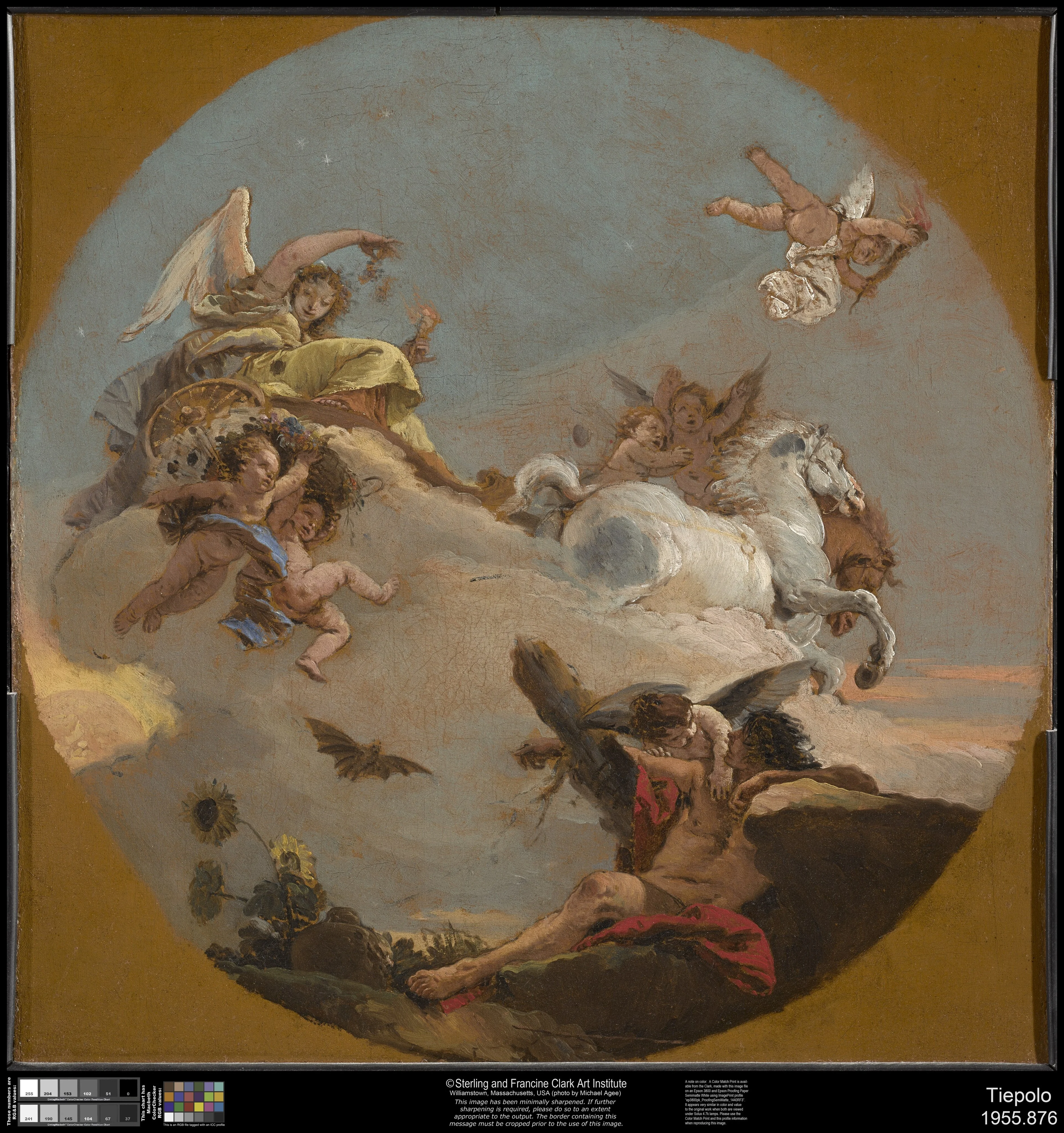 The Chariot of Aurora, by Giovanni Battista Tiepolo, oil, 1734