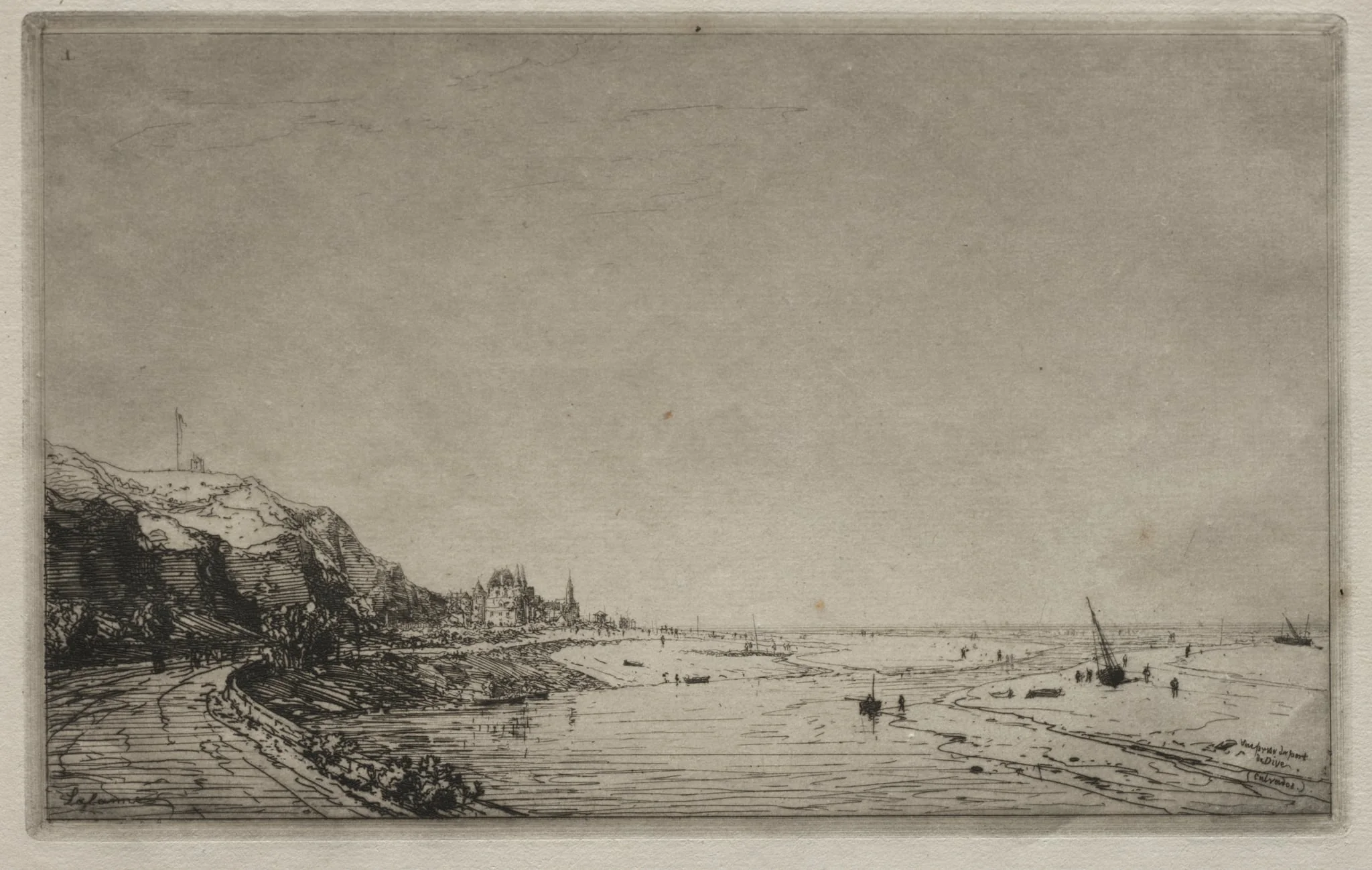 View from Port du Dives (Calvados), by Maxime Lalanne, 1869