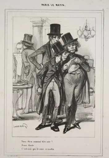 "Vous étiez nommé hier soir?...," from the series Paris Le Matin