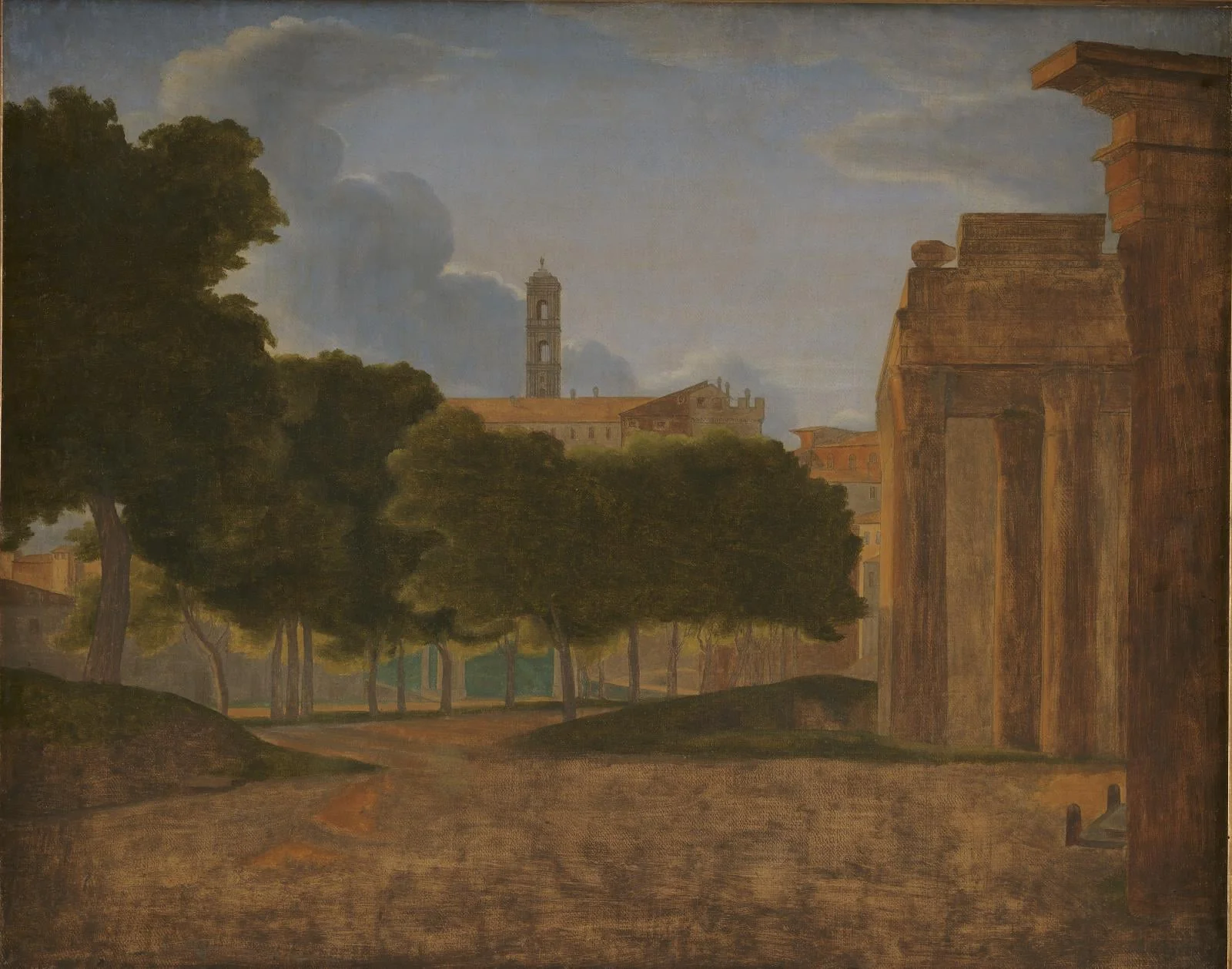 View of the Forum Romanum and the Via Sacra. In the background the Capitol