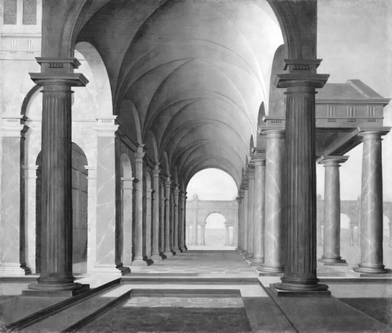Architectural Fantasy, by Unknown, 1630