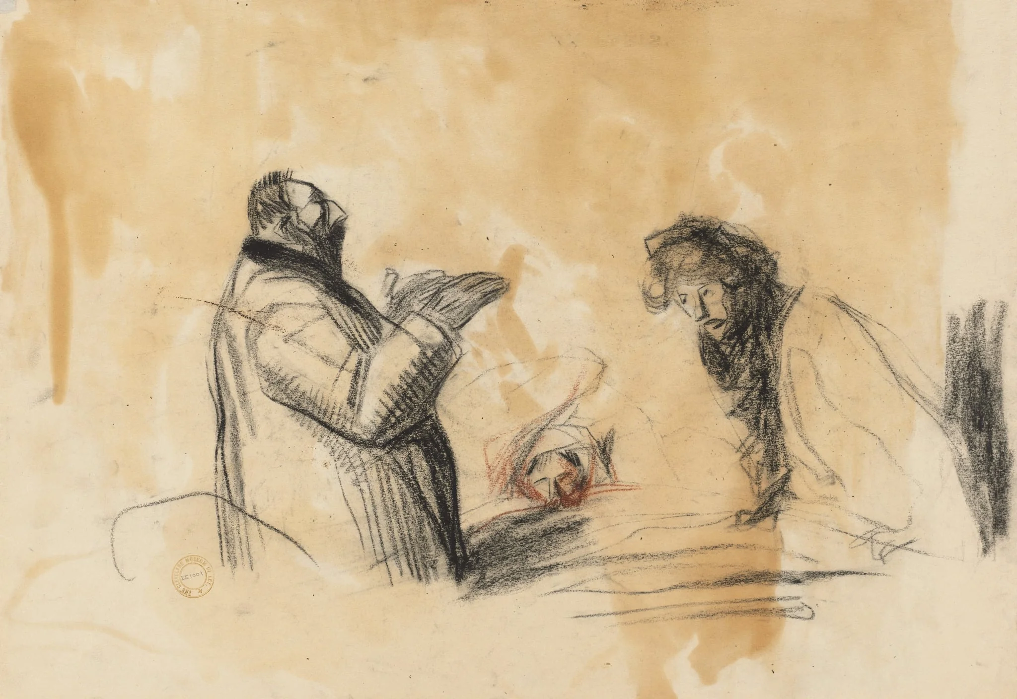 Sketch for In the Hospital (verso)