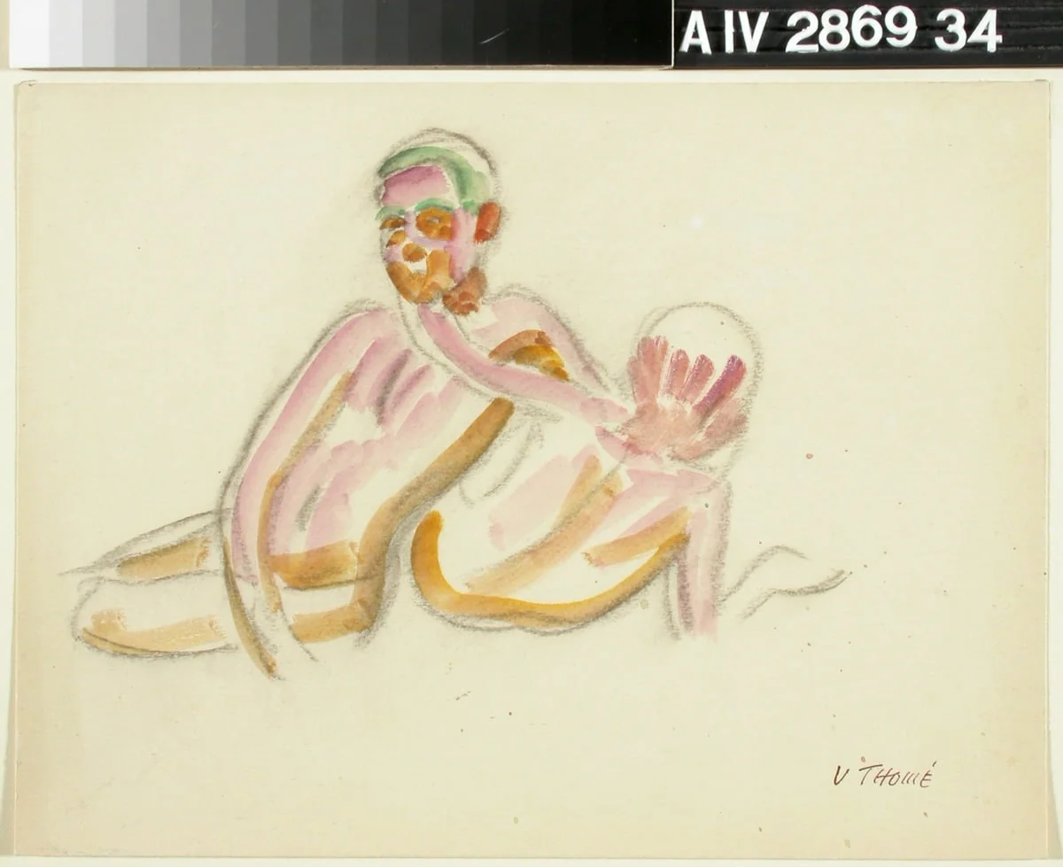 Kaksi alastonta poikaa, by Verner Thomé, unspecified