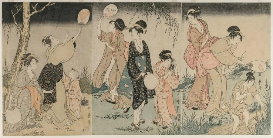 Catching Fireflies, by Kitagawa Utamaro, 1796