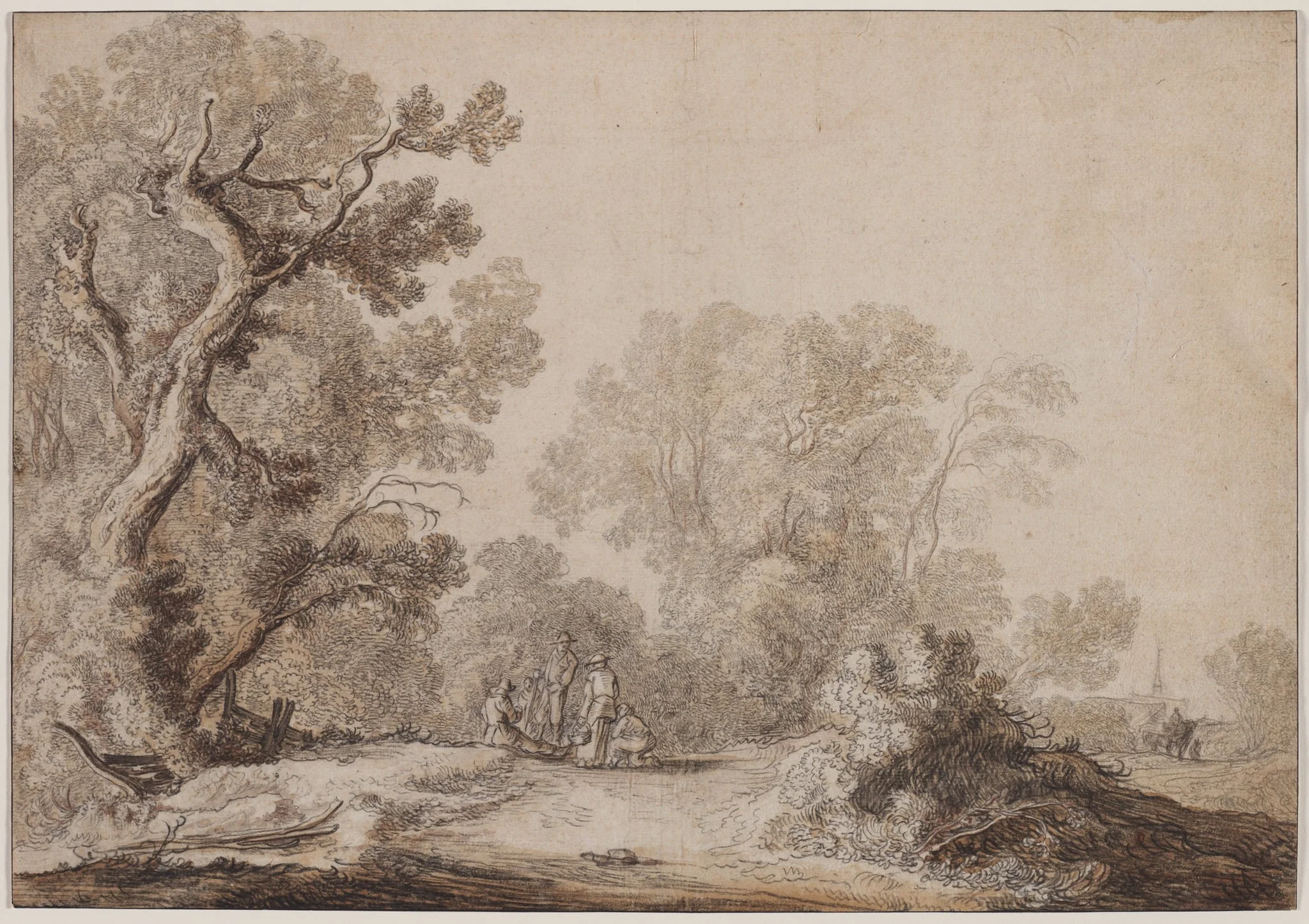 Peasants at the Edge of a Wood, by Jacob van Mosscher, 1630