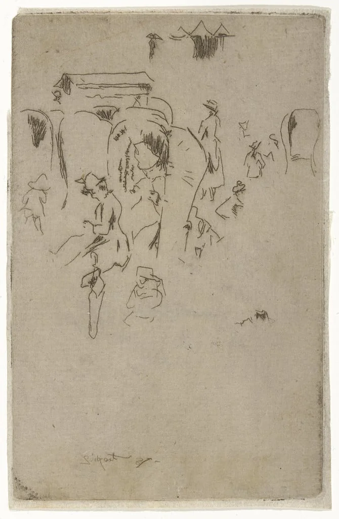 Untitled, by Walter Sickert, ink, 1887