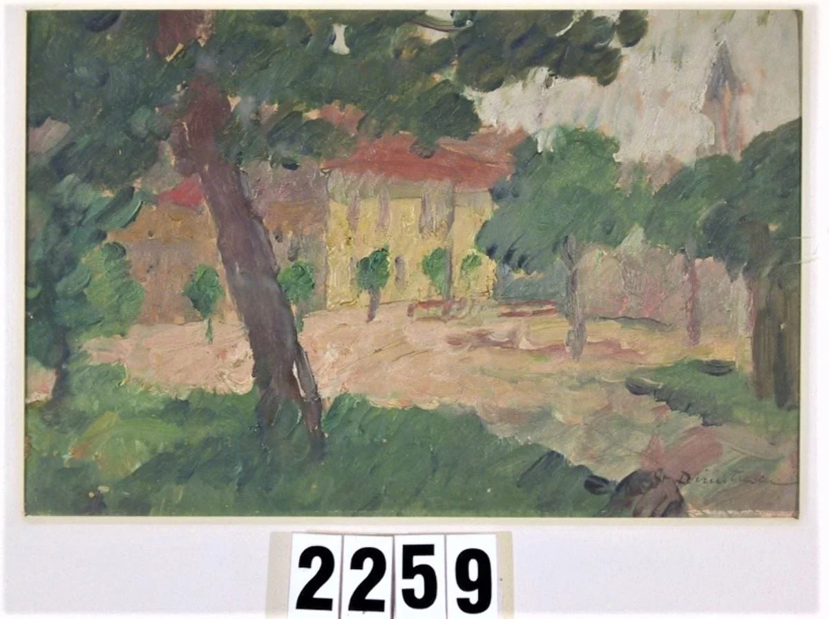Peisaj de câmpie cu copaci, by Ștefan Dimitrescu, 1919