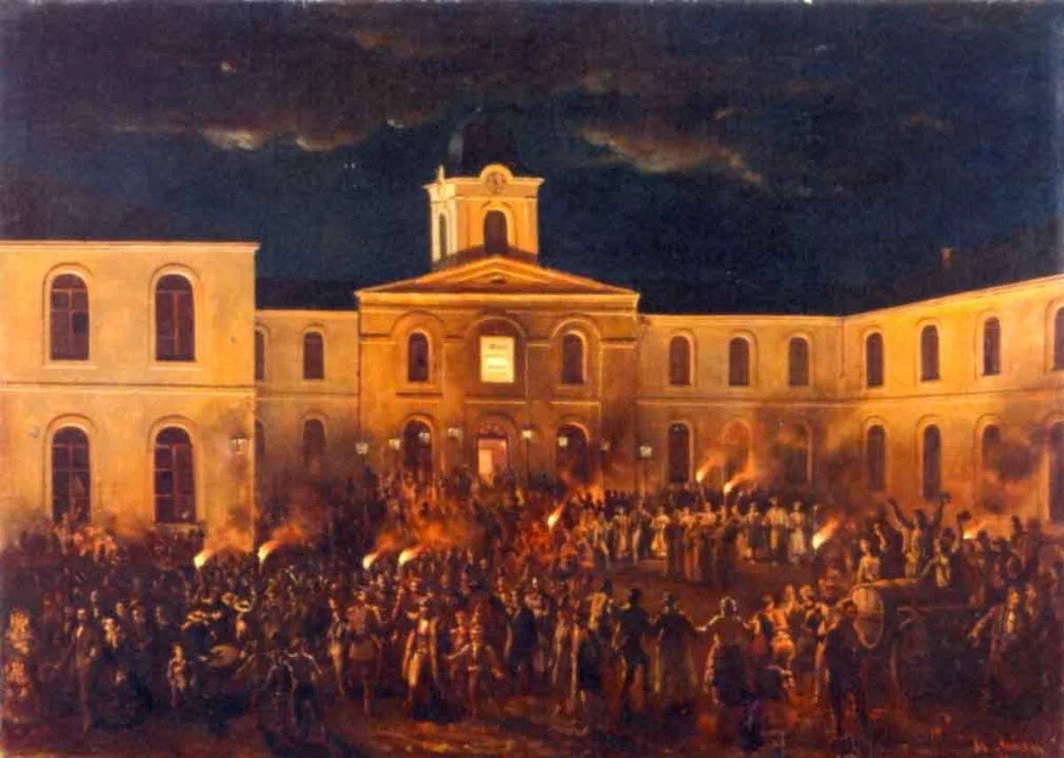 Hora unirii la Craiova, by Theodor Aman, unspecified, 1857