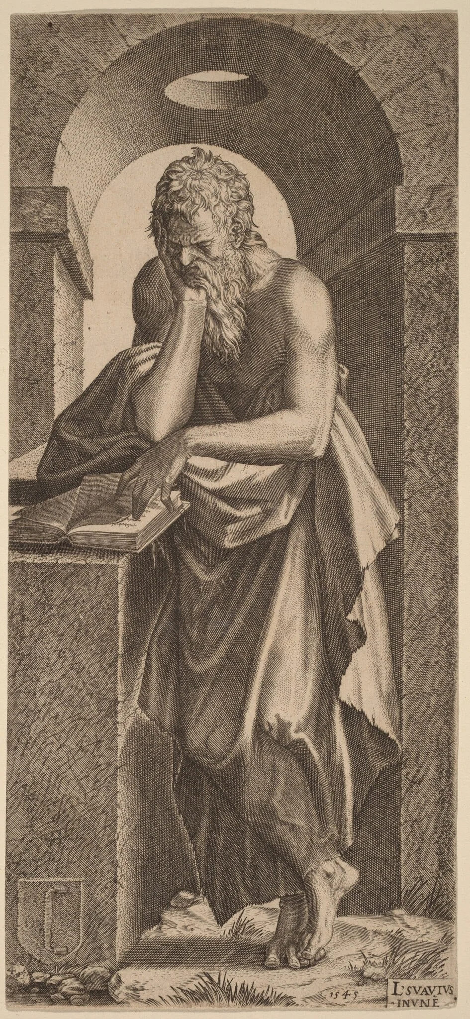 Saint Simon, by Lambert Suavius, ink, 1545