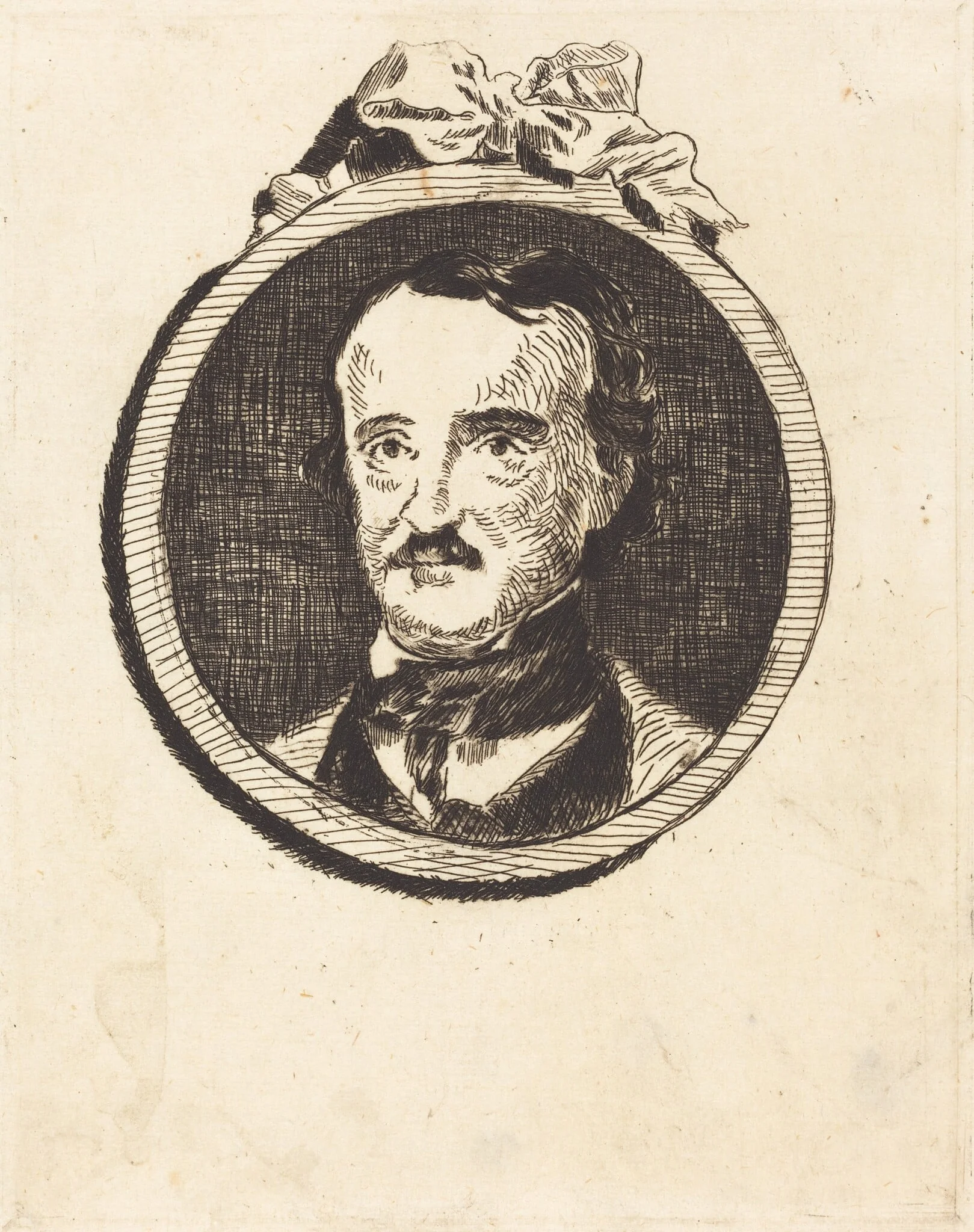 Edgar Poe, by Edouard Manet, ink, 1860