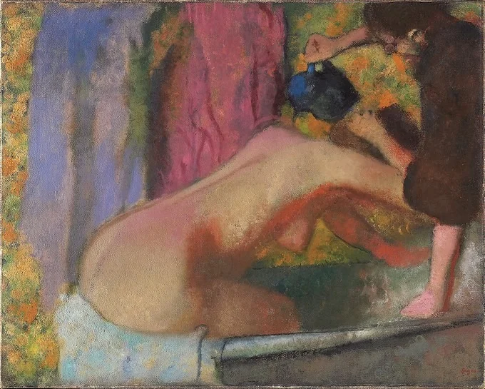 Femme au bain, by Edgar Degas, oil, 1898