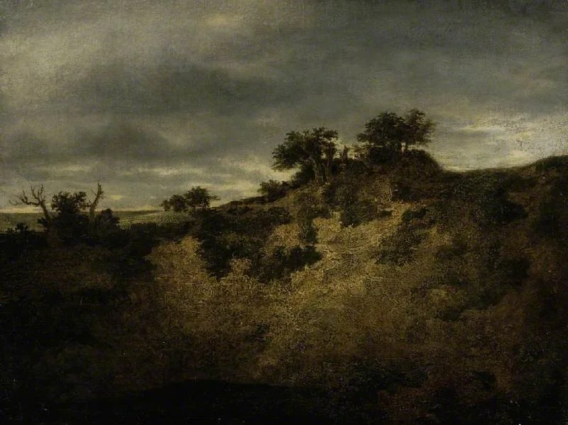 A sandy hollow