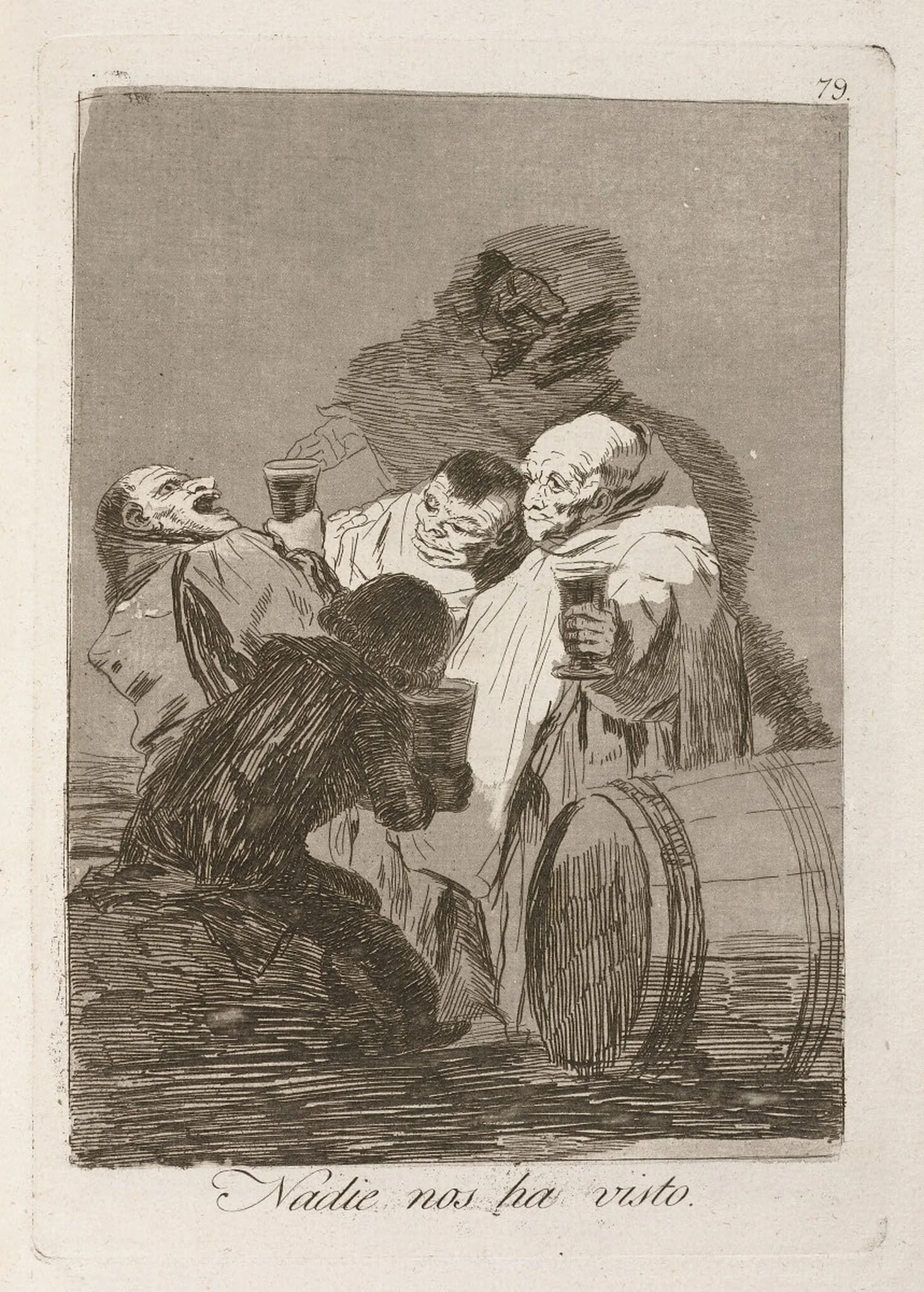 Nadie nos ha visto (No One Has Seen Us), by Francisco Goya, ink, 1799
