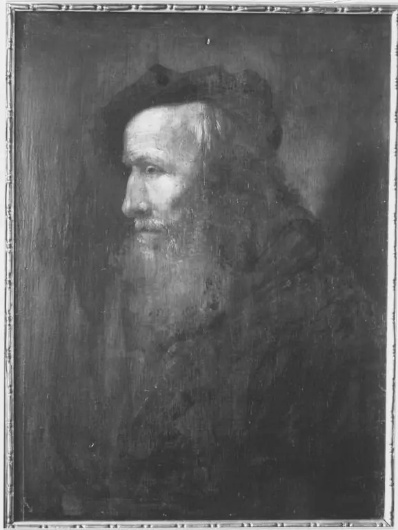 Tronie of an old man with beret