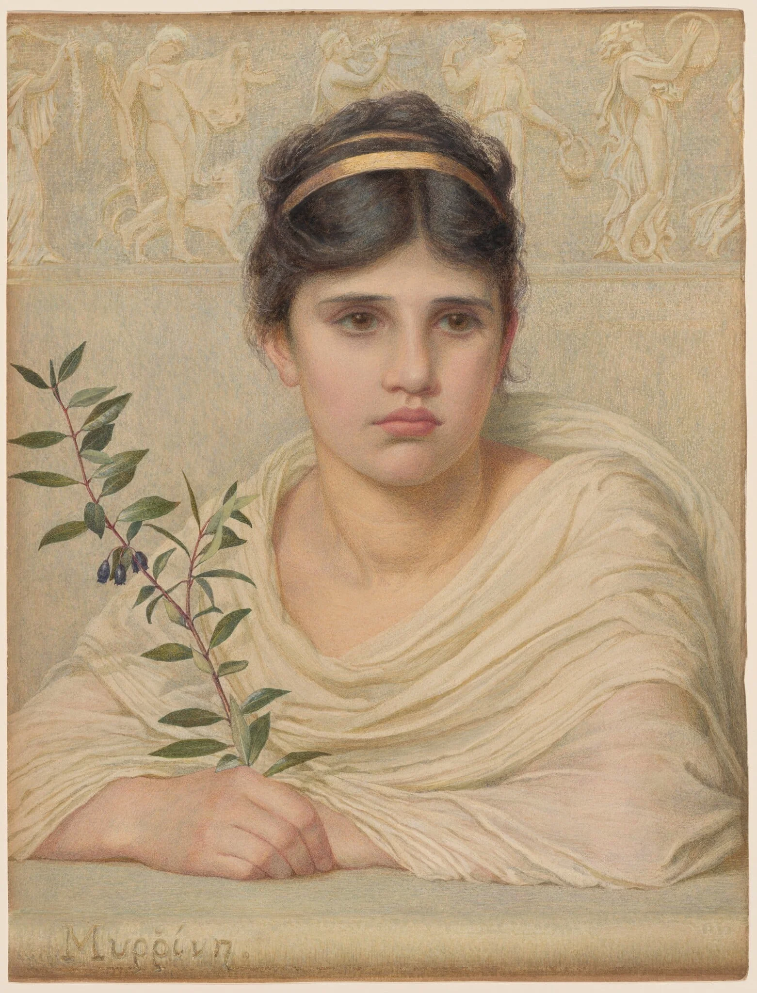 Myrrhine, by Edith Martineau, watercolor, 1873