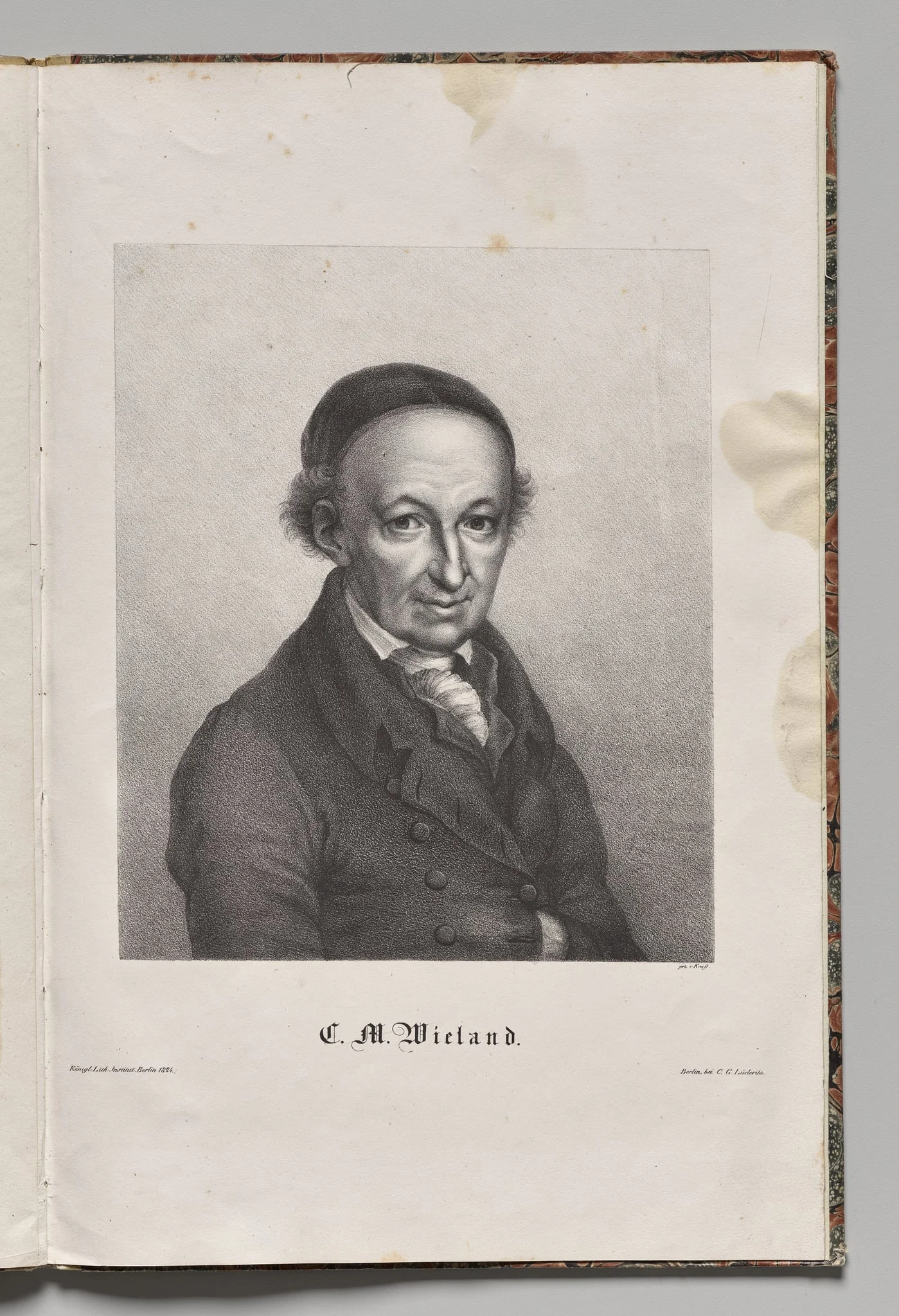 Germany's Famous Authors:  Portrait of Christopher Martin Wieland, by Gustav Karl Friedrich Lüderitz, 1824