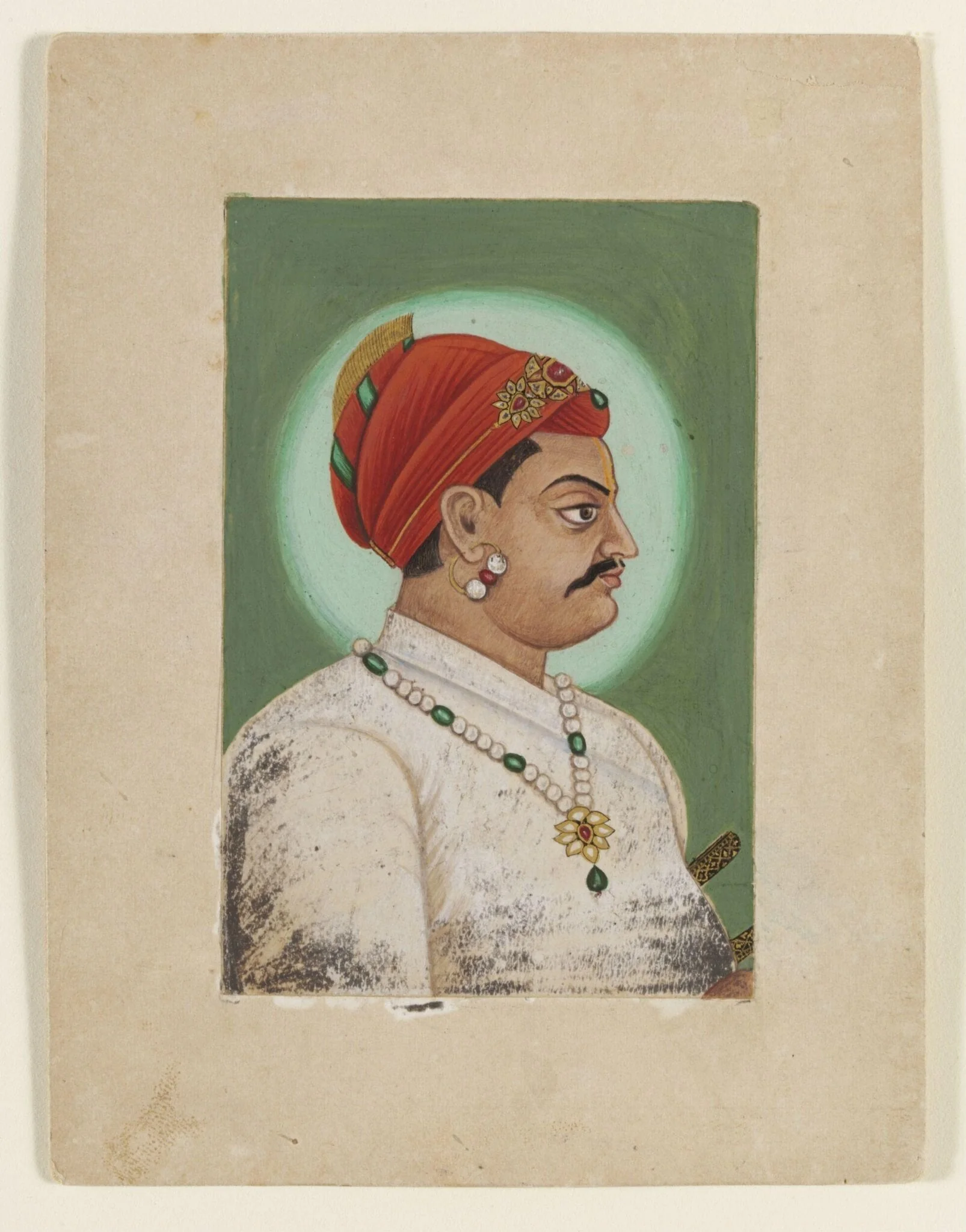 Maharaja Sawai Isri Singh, by Unknown, paint, 1850