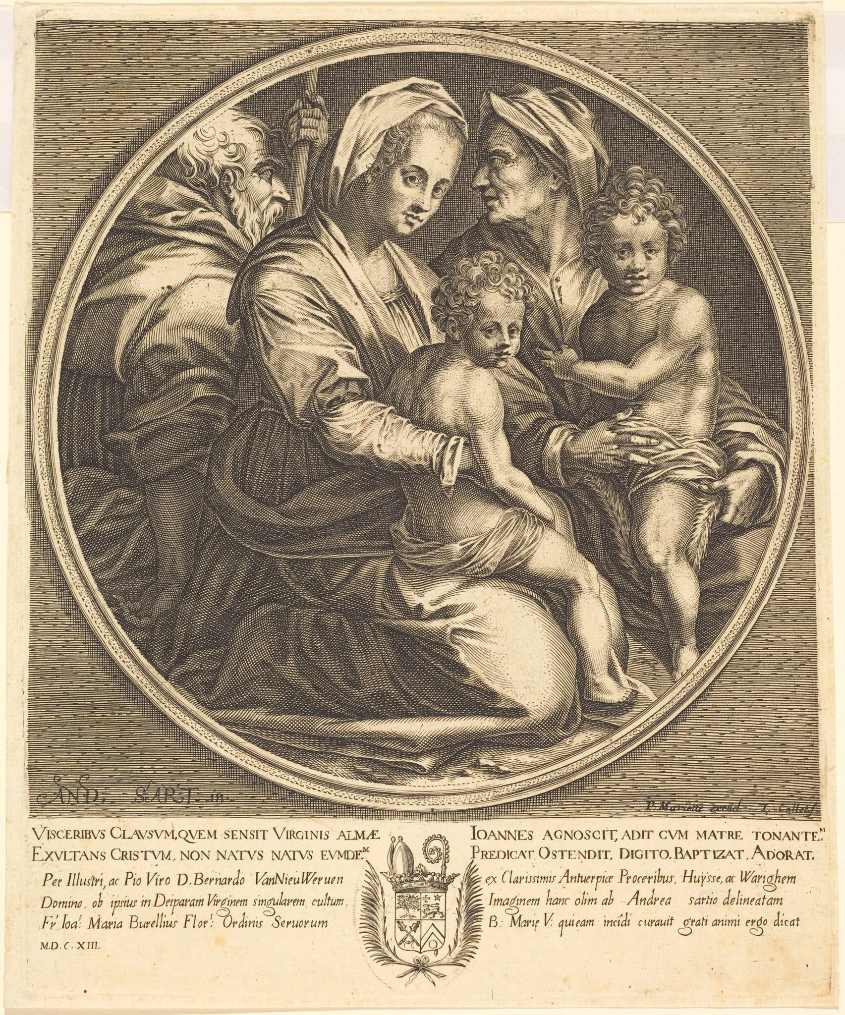 The Holy Family, by Jacques Callot, ink, 1613