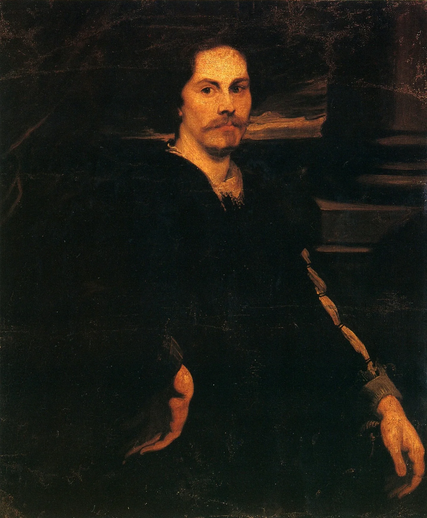 Portrait of a man, by Unknown, oil, 1850