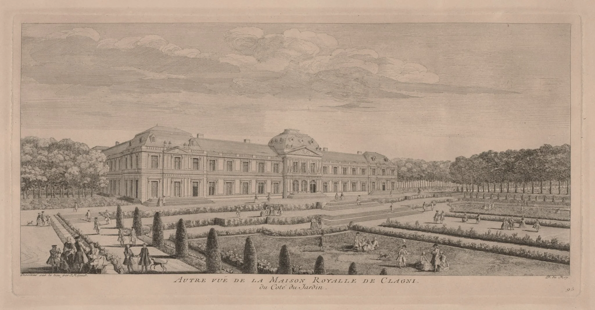 Royal Chateau at Clagny, by Jacques Rigaud, 1725