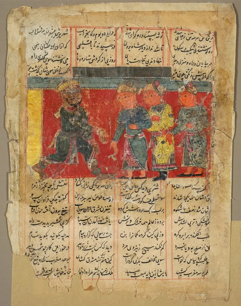 An East African King Receives Three Emissaries, from a Khamsa of Amir Khusrau Dihlavi
