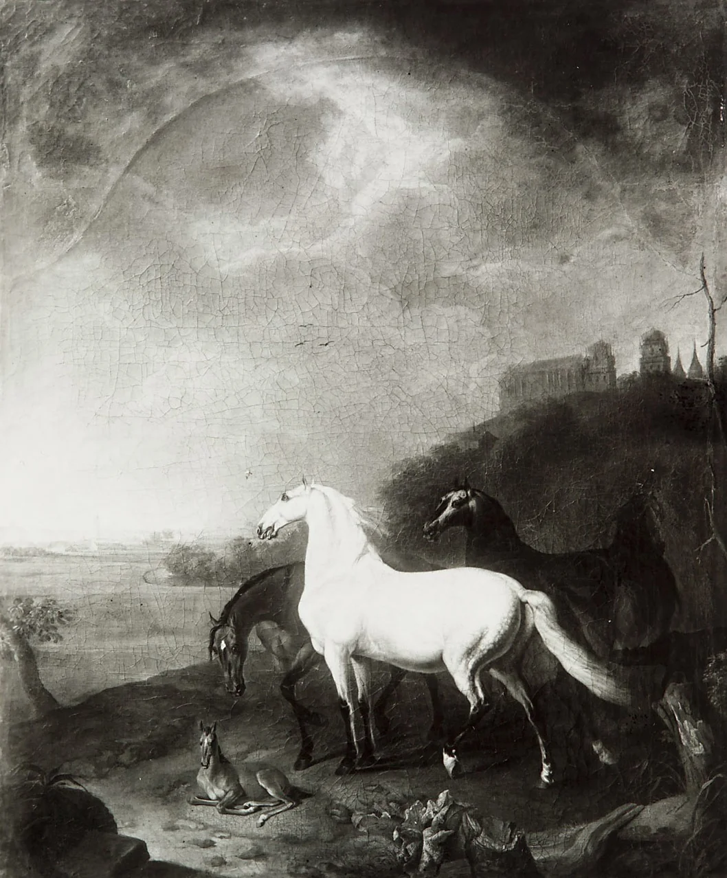 Pferde auf der Weide, by Johann Georg de Hamilton, unspecified, 1714