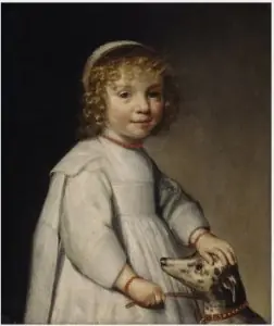 Portrait of a Child with a Dog