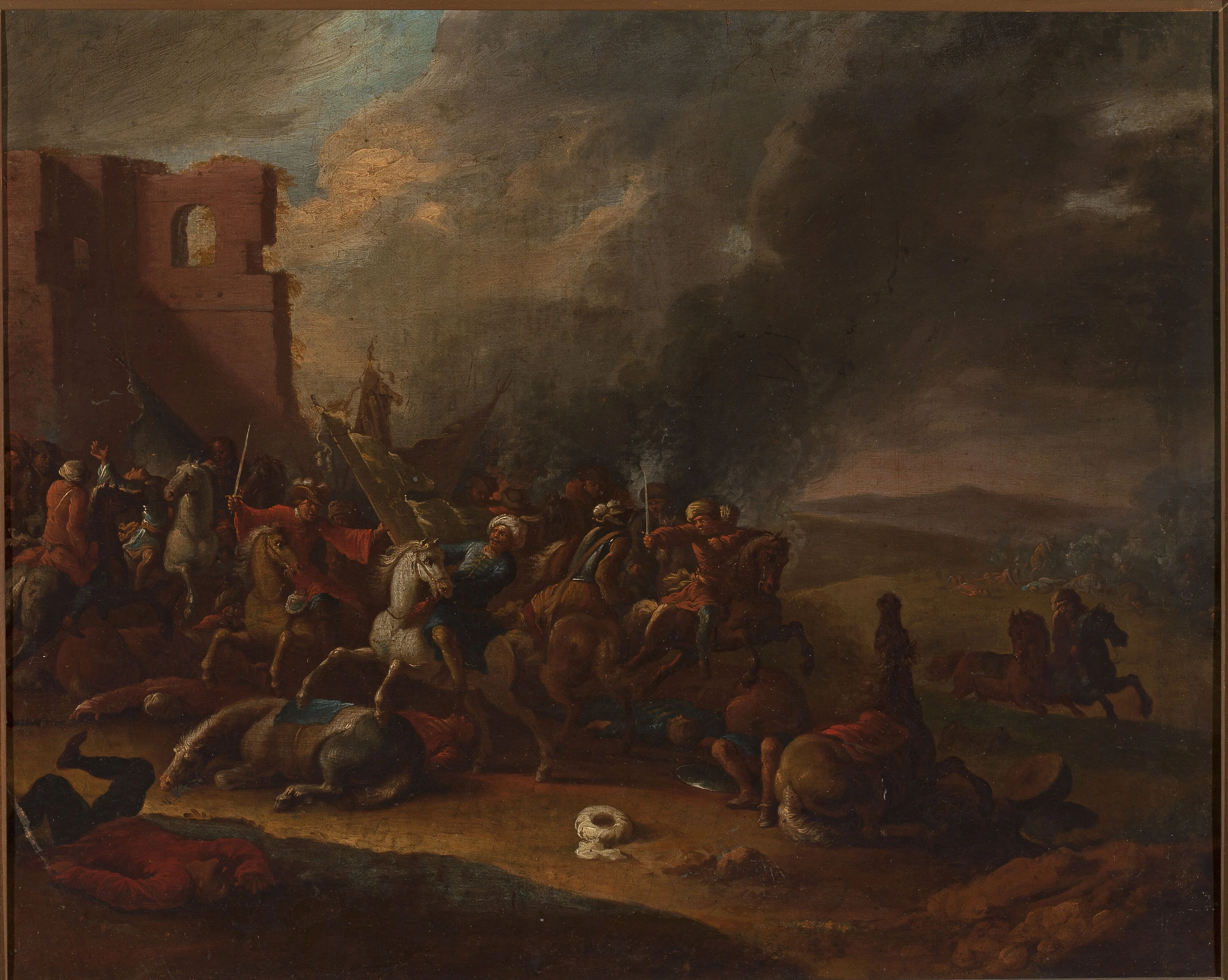 Battle with the Turks, by Arnold Frans Rubens, oil, 1713