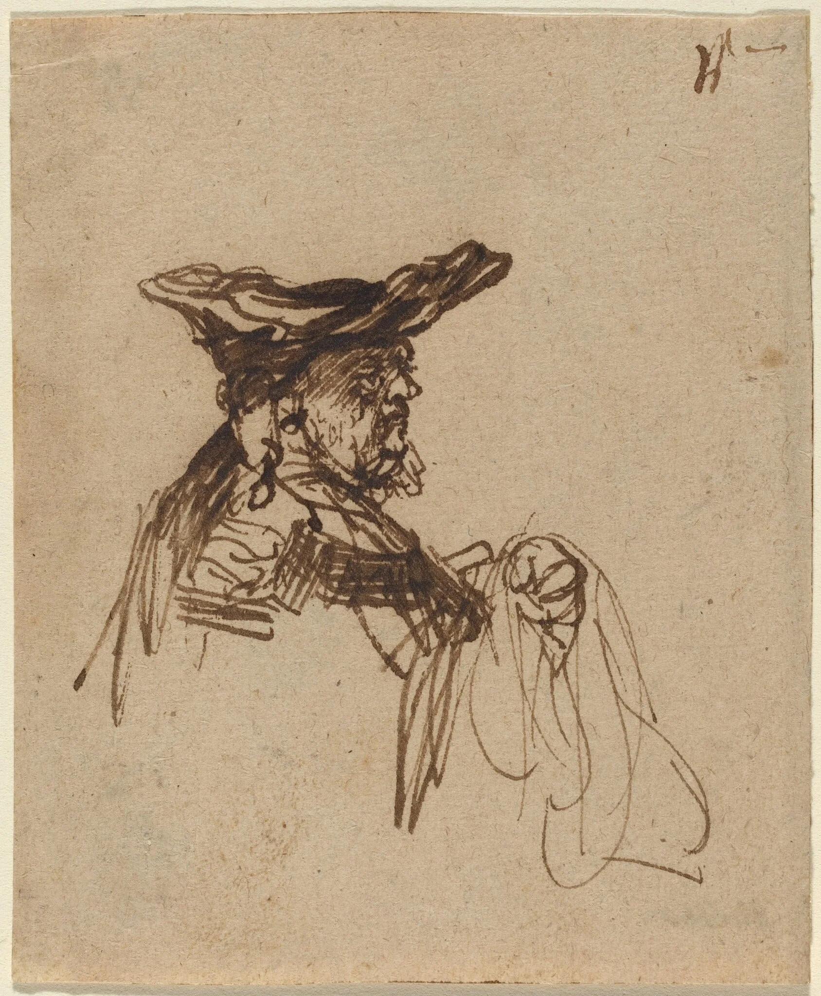 Bust of an Elderly Man in a Flat Cap