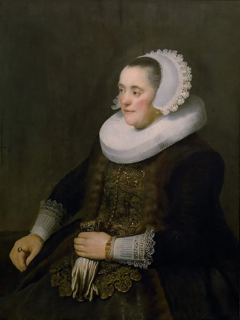 Portrait of a Woman holding Gloves